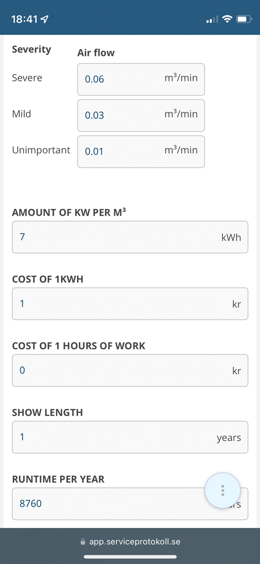 Leak detection support.serviceprotokoll.se