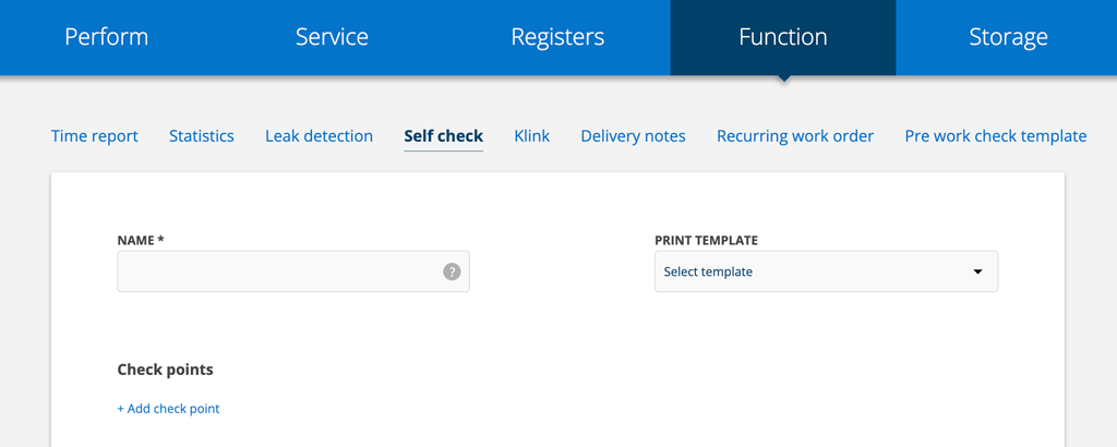 Creating a new self-check