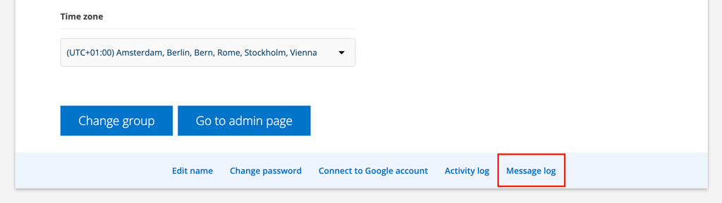 Link to the message log